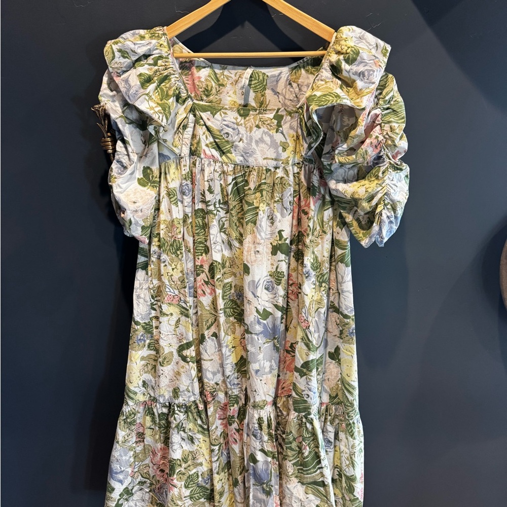 Off The Market Puff Sleeve Midi Dress - Picture 8 of 11